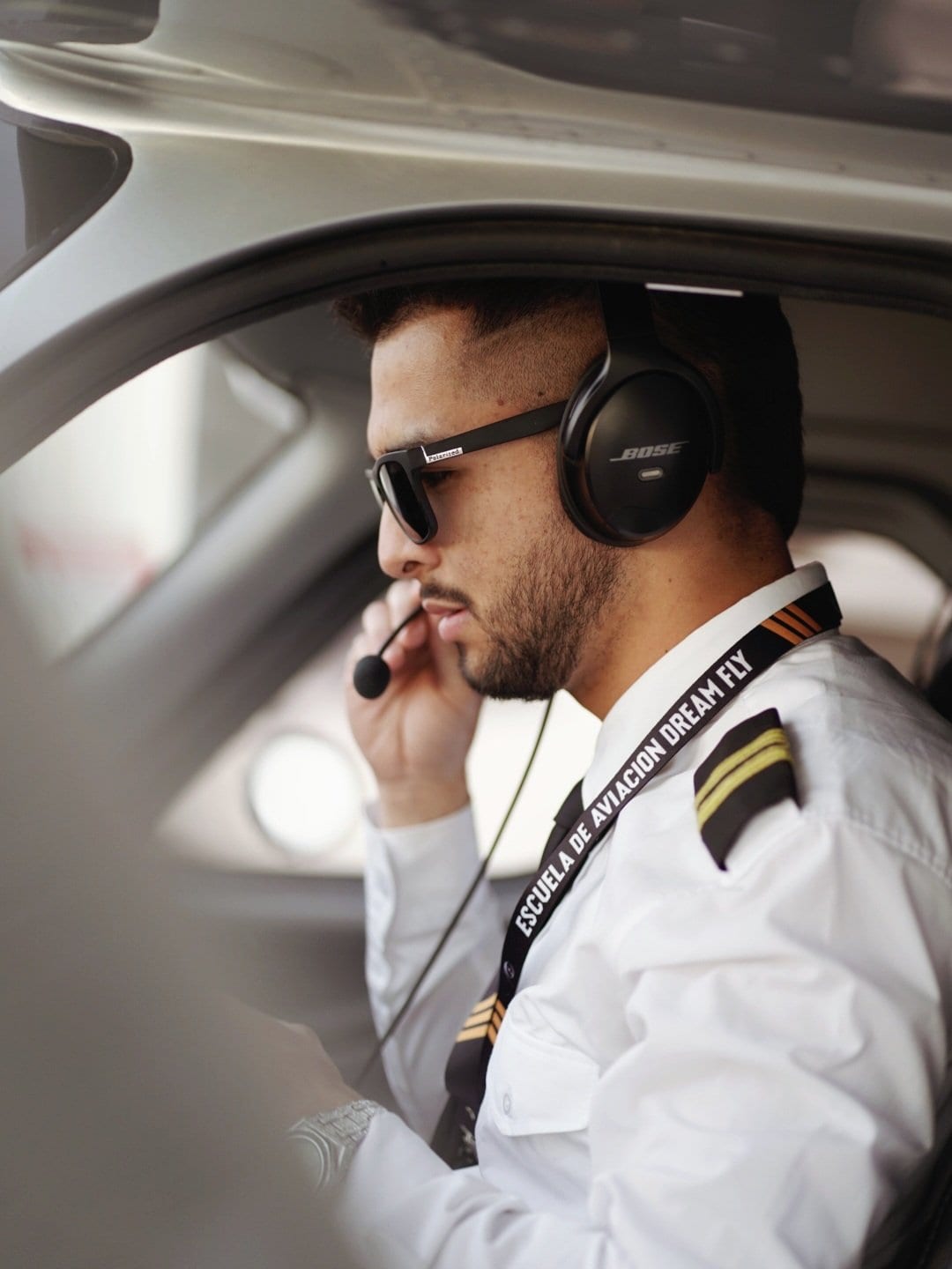 Formación de pilotos Dream Fly · cabina de simulador